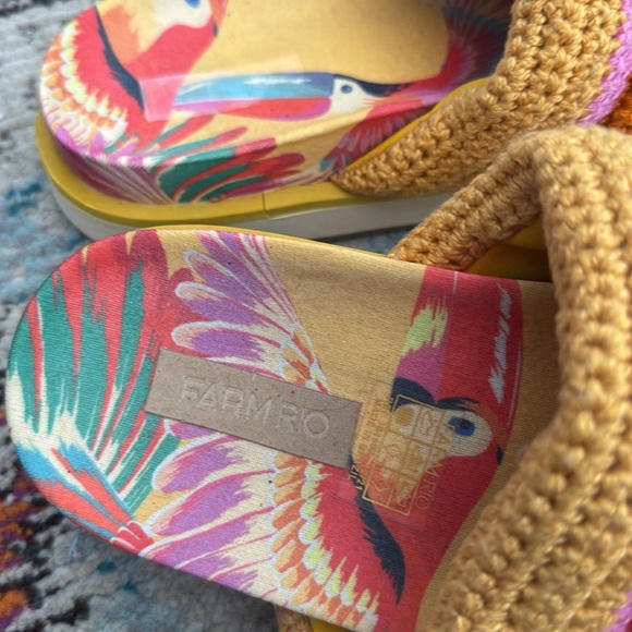 Farm Rio Crochet Colorful Slides Size 8 - Picture 4 of 6